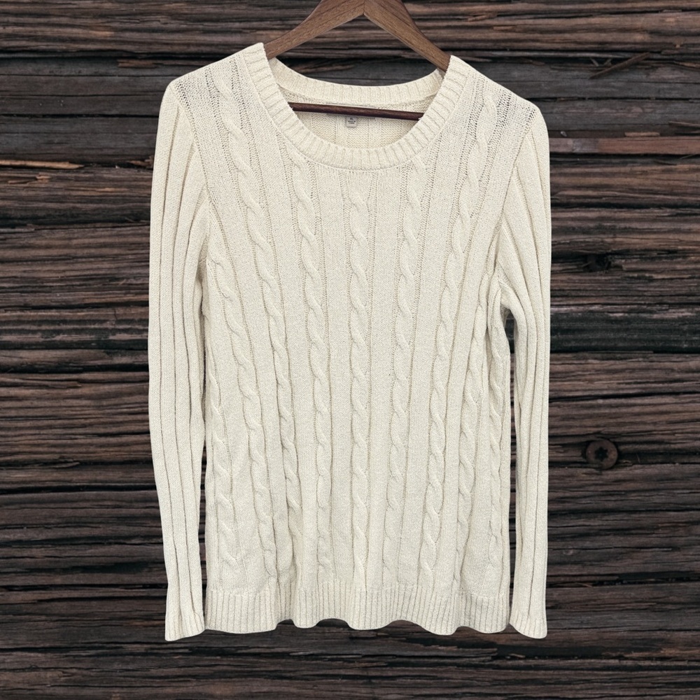 Liverpool Ivory Cable Knit Sweater